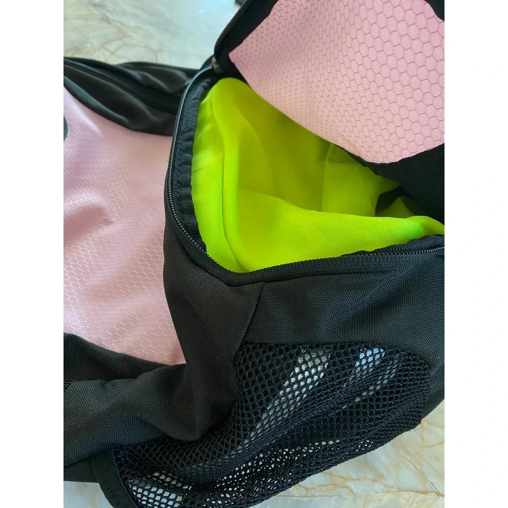 Adidas Hydroshield Backpack Pink Black Honeycomb Water Resistant Sports Bag